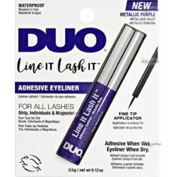 DUO - Line It Lash It - Adhesive Eyeliner - Klej do rzęs i eyeliner - Metallic Purple - Wodoodporny - 3,5 g
