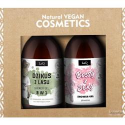 LaQ - Pełną Parą - Piwonia i Dzikus z Lasu - Zestaw prezentowy dla niej i dla niego - 2 x Żel pod prysznic 500 ml