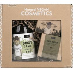 LaQ - Dzikus z Lasu - Zestaw prezentowy dla mężczyzn - Żel pod prysznic 8w1 500 ml + Masełko do twarzy 50 ml + Mydło w kostce 85 g