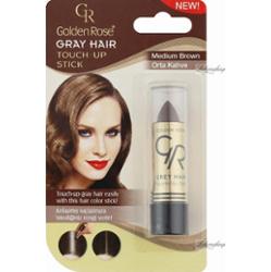 Golden Rose - GRAY HAIR - TOUCH-UP STICK - Sztyft na odrosty - 5,2 g - 03 - MEDIUM BROWN