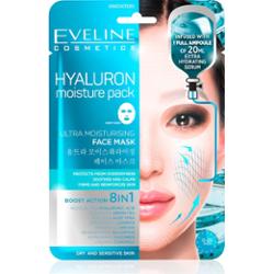 Eveline Cosmetics Hyaluron Moisture Pack maseczka w płachcie intensywnie nawilżająca i łagodząca 1 szt.