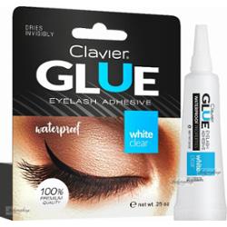 Clavier - WATERPROOF GLUE - EYELASH ADHESIVE - WHITE CLEAR - Klej do rzęs - Biały