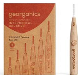 Szczoteczka międzyzębowa z drewna bukowego, naturalny skład, do codziennej pielęgnacji, do wąskich przestrzeni (0, 4 mm) 6 szt.