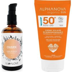 Zestaw do opalania: krem z SPF 50+ oraz hydrofilowy olejek do twarzy zmywający SPF