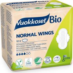 Podpaski ze skrzydełkami BIO NORMAL WINGS, 12 sztuk