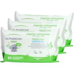 Chusteczki nawilżane dla dzieci, do skóry normalnej i wrażliwej, 180 szt. (3 op. po 60 szt.)