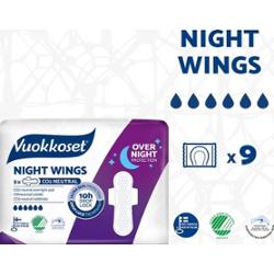 Podpaski ze skrzydełkami na noc WHITE NIGHT WINGS, 9 sztuk