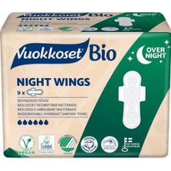 Podpaski ze skrzydełkami na noc BIO NIGHT WINGS, 9 sztuk