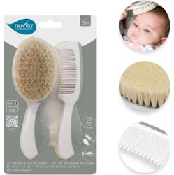 Zestaw dla dzieci: szczotka i grzebień, Sage Green