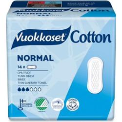 Podpaski bez skrzydełek COTTON NORMAL, 14 sztuk