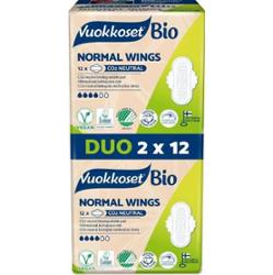 Podpaski ze skrzydełkami DUOPACK BIO NORMAL (2 x 12 szt.)