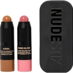 Nudestix - Pink Blush & Nude Bronze - Mini Duet Kremowych Sztyftów - Nudies Pink Nude Blush 3pc Kit - Dla Kobiet