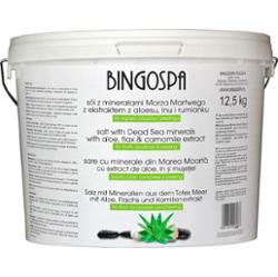 Sól z minerałami Morza Martwego z ekstraktem z aloesu, lnu i rumianku 12,5 kg BINGOSPA