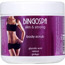 Body scrub kwas glikolowy retinol miłorząb BINGOSPA slim & strong