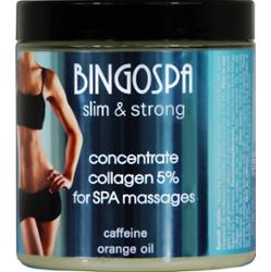 Koncentrat kolagen w żelu do masażu SPA z kofeiną i olejkiem pomarańczowym BINGOSPA slim & strong