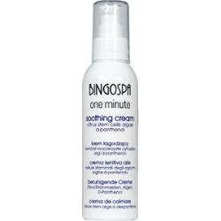 SZYBKI Krem łagodzący zawiera komórki macierzyste cytrusów, algi, d-pantenol BINGOSPA one minute