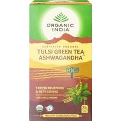 Herbata Tulsi Green Tea Ashwagandha 25t Organic India