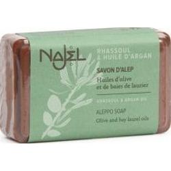 Mydło ALEPPO z GLINKĄ RHASSOUL i OLEJEM ARGANOWYM 100g Najel