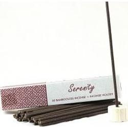 Nie zawierające bambusa kadzidła indyjskie z ceramicznym stojakiem SERENITY Woda morska (SPOKÓJ) 50 sztuk Song of India