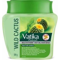 Maska do włosów Dziki Kaktus Multivitamin Hot Oil Vatika Dabur 500 ml włosy wypadające i łamliwe