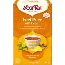 Herbata FEEL PURE WITH LEMON Detox z cytryną BIO 17 torebek Yogi Tea