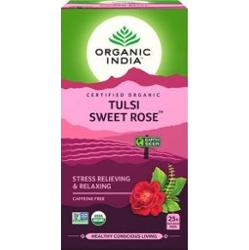 Herbata SWEET ROSE 25 torebek Organic India redukuje skutki stresu
