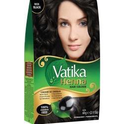 Henna do włosów Vatika Hair Color Natural Black Głęboka Czerń 60g Dabur