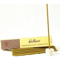 Nie zawierające bambusa kadzidła indyjskie z ceramicznym stojakiem WELLNESS 50 sztuk Song of India