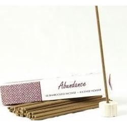 Nie zawierające bambusa kadzidła indyjskie z ceramicznym stojakiem OBFITOŚĆ 50 sztuk Song of India