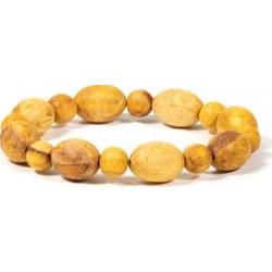 Bransoletka peruwiańska z Palo Santo kuleczki r 0 8 cm okrągłe i owalne na elastycznej gumce