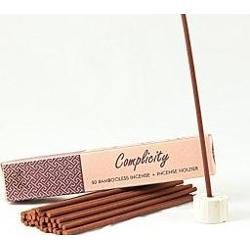 Nie zawierające bambusa kadzidła indyjskie z ceramicznym stojakiem EMPATIA (Compassion/Complicity) 50 sztuk Song of India