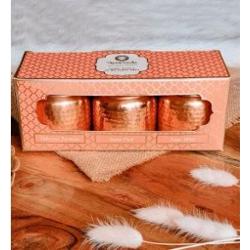 Luksusowy Zestaw 3 Świec w Miedzianych Słojach Ayurveda Dosha Therapy 3x100g Song of India