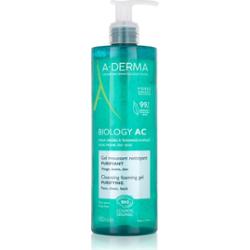 A-Derma Biology AC pieniący się żel myjący do skóry tłustej i mieszanej 400 ml