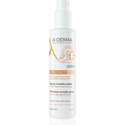 A-Derma Protect Kids Children Invisible Spray ochronne mleczko do opalania w sprayu SPF 50+ dla dzieci 200 ml