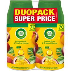 Air Wick Freshmatic Passion Fruit & Tropical Mango odświeżacz powietrza napełnienie z zapachem DUO 2x250 ml