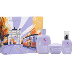 Alfaparf Milano Semi di Lino Smooth Holiday Kit zestaw upominkowy do włosów nieposłusznych i puszących się 3 szt.