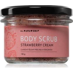 Almara Soap Body Scrub peeling cukrowy do ciała na cellulit z zapachem Strawberry Cream 180 g
