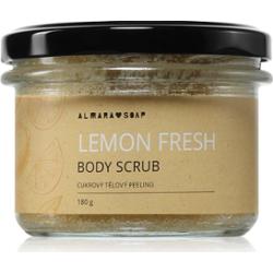 Almara Soap Body Scrub peeling cukrowy do ciała na cellulit z zapachem Lemon Fresh 180 g