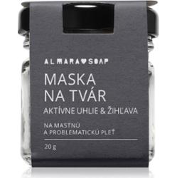 Almara Soap Face Active Charcoal & Nettle maseczka do twarzy do cery tłustej i problematycznej 20 g