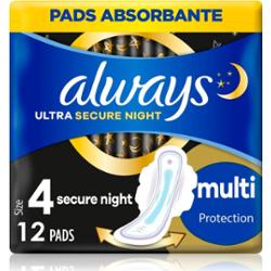 Always Ultra Secure Night podpaski 12 szt.