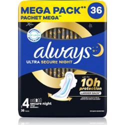 Always Ultra Secure Night Size 4 podpaski na noc 36 szt.