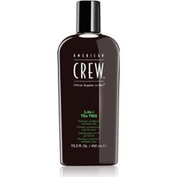 American Crew Hair & Body 3-IN-1 Tea Tree szampon, odżywka do włosów i żel pod prysznic 3w1 dla mężczyzn 450 ml