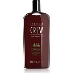 American Crew Hair & Body 3-IN-1 Tea Tree szampon, odżywka do włosów i żel pod prysznic 3w1 dla mężczyzn 1000 ml