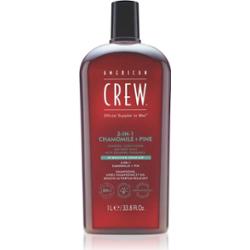 American Crew 3 in 1 Chamimile + Pine szampon 3w1, odżywka i żel pod prysznic dla mężczyzn 1000 ml