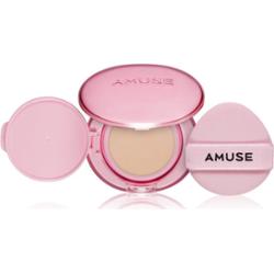 AMUSE Dew Power Vegan Cushion długotrwały podkład w gąbce dla efektu rozjaśnienia i wygładzenia skóry odcień 1.5 Natural 15 g