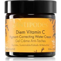 Antipodes Diem Vitamin C Pigment-Correcting Water Cream krem rozjaśniający i nawilżający na plamy pigmentacyjne z bakuchiolem 60 ml
