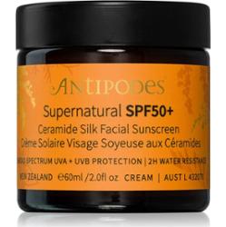 Antipodes Supernatural SPF50+ Ceramide Silk Facial Sunscreen ochronny krem do twarzy z ceramidami SPF 50+ 60 ml