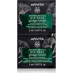 Apivita Express Beauty Eye Mask Gingko Biloba maseczka pod oczy przeciw obrzękom i cieniom 2 x 2 ml