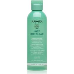 Apivita Just Bee Clear Pore Minimizing Lotion zabiegi na rozszerzone pory i zaskórniki 200 ml