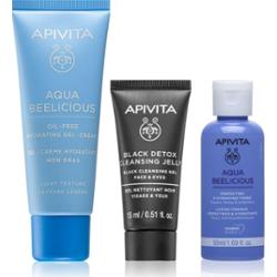 Apivita Aqua Beelicious Hydrating & Refreshing Routine Set zestaw do pielęgnacji skóry twarzy do rozjaśnienia i nawilżenia
